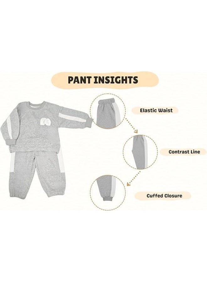 MINIIMODZ Grey Bow Design GS Set for Boys – Party & Casual Dress by MINII MODZ | Boys Ethnic Sets, Tracksuit Combo - Image 4